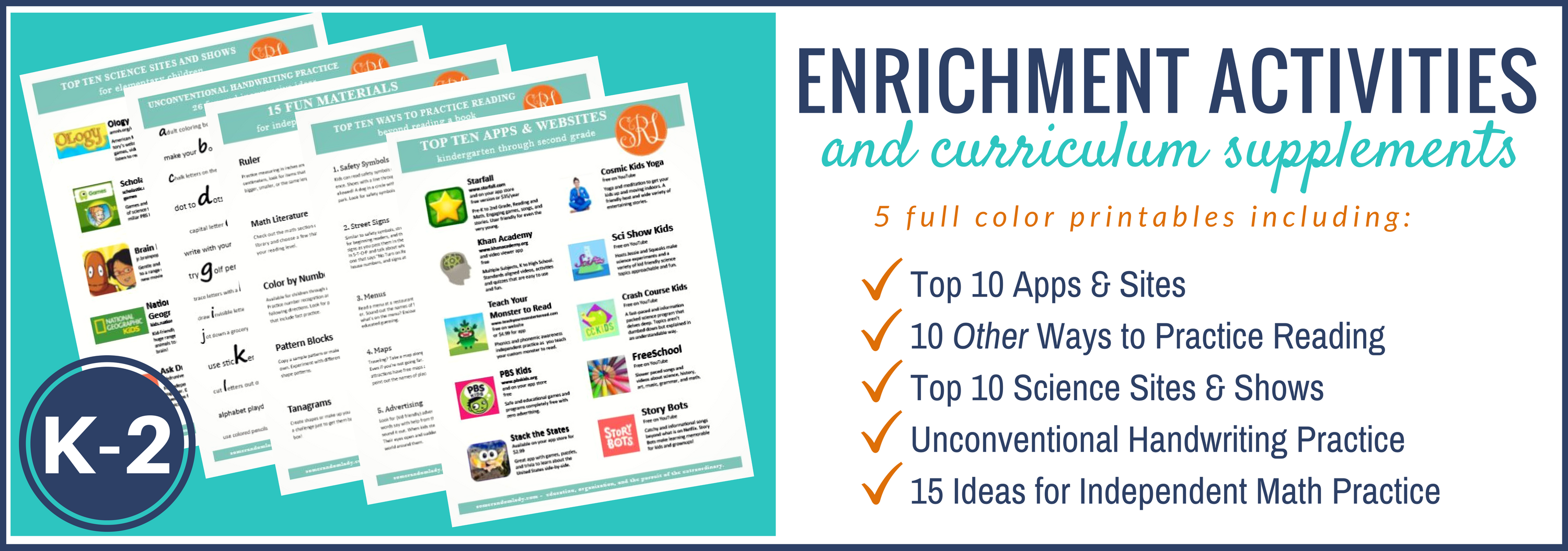 Free Printable Download: K-2 Enrichment and Curriculum Supplement Pack