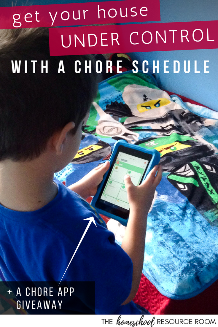 Get your house under control with a Household Chore Schedule - How to do it in 3 steps, plus a chores and allowance app to help!