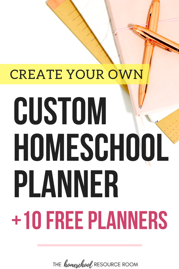 Create your own Free Homeschool Planner with printables and this simple guide.