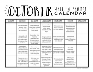 October Writing Prompts