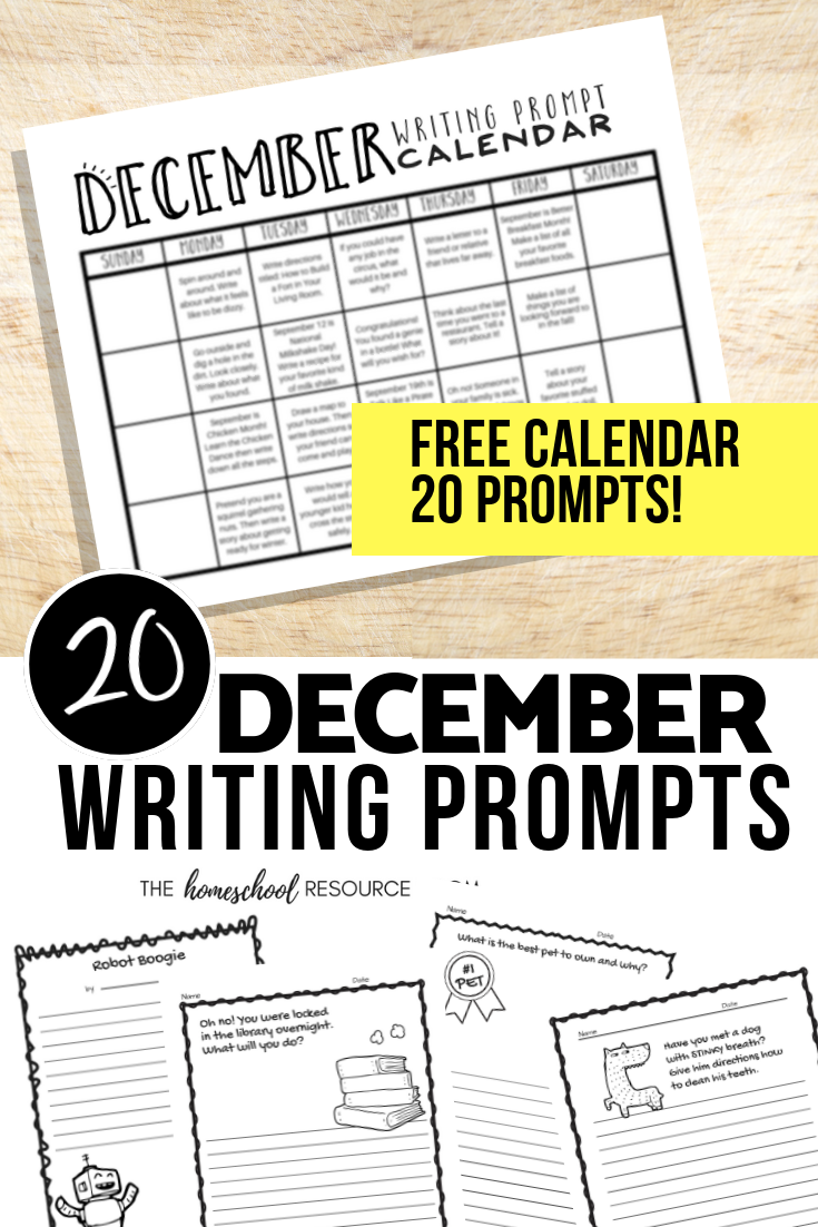 Check out these December Writing Prompts with a free writing prompt calendar! Engaging elementary writing prompts with a fun doodle design. #elementary #writingprompts #writing