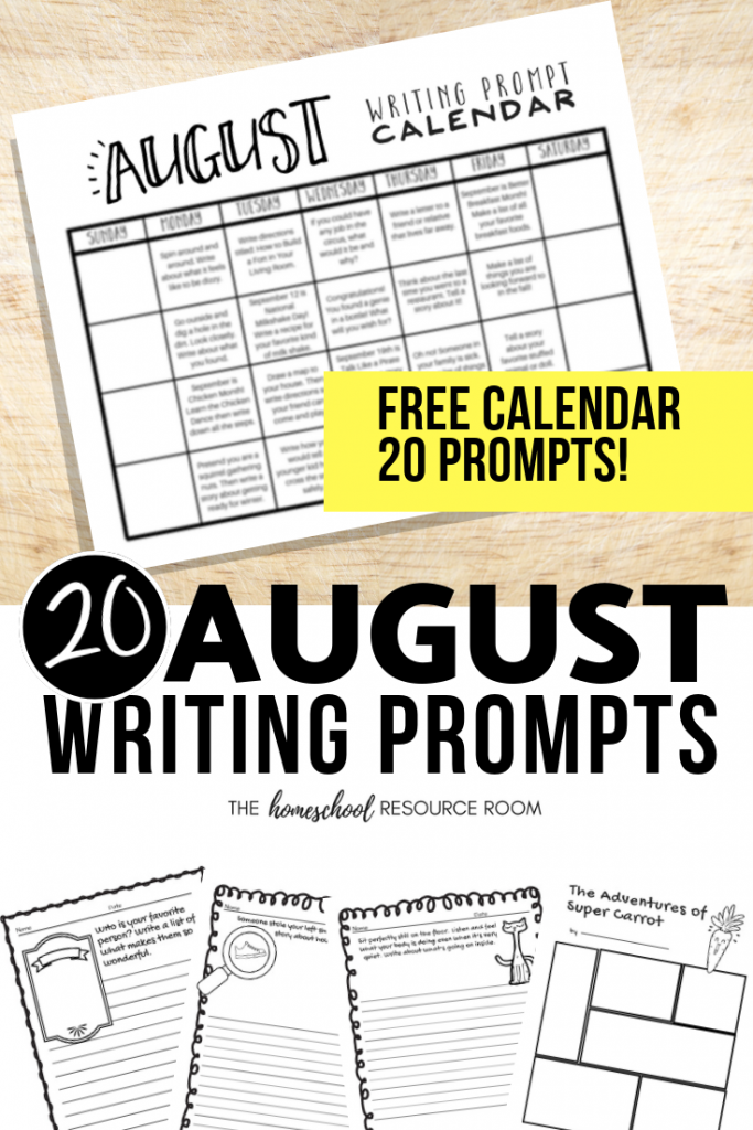 August Writing Prompts: FREE August Writing Prompt Calendar! - The ...