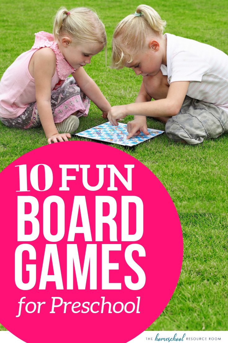 10 Fun Preschool Board Games - educational games for preschoolers. Fun and learning with hands on games to learn counting, colors, shapes, and the alphabet! #preschool #games #boardgames #learning #earlychildhood