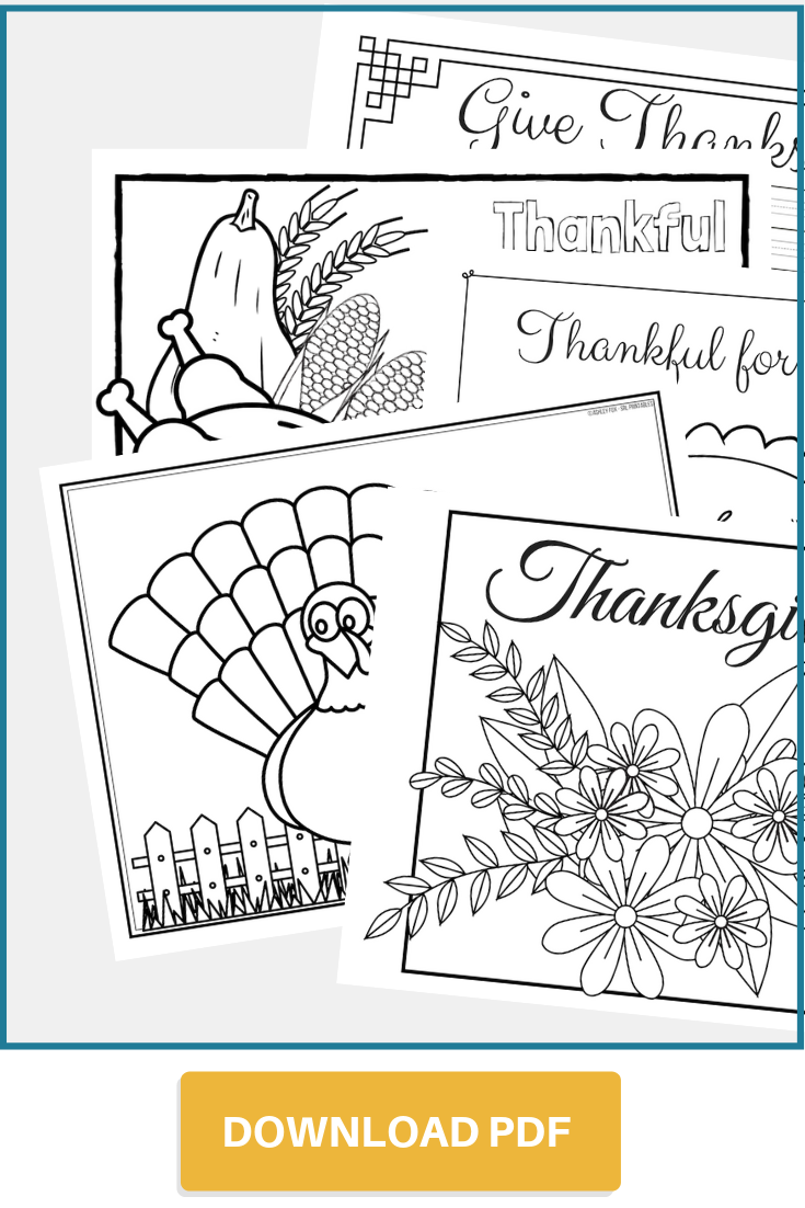 Thanksgiving Coloring Placemats - The Homeschool Resource Room
