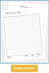 Printable Homeschool Attendance Record - The Homeschool Resource Room