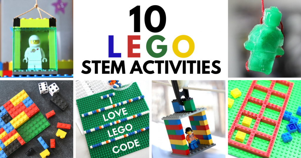 10 fantastic LEGO STEM activities for kids of all ages! Encourage hands-on learning and fine motor practice with these engaging games and challenges! #stem #stemeducation #steam #lego