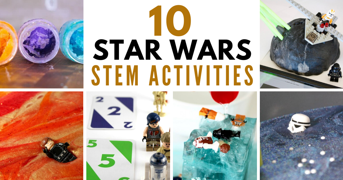10 out-of-this-world Star Wars STEM Activities! The best hands-on science, technology, engineering, and math activities in cyberspace. #stem #steam #stemeducation #starwars #starwarsforkids