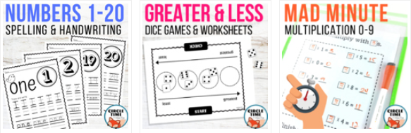 Find fun math activities for kids in our TPT store!