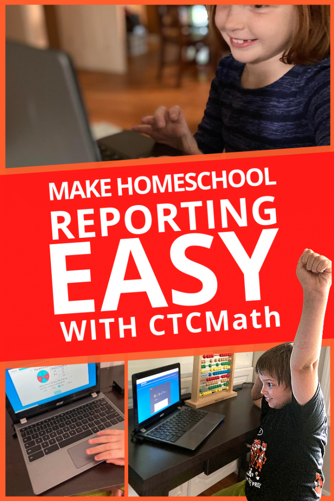 Make homeschool reporting EASY with CTCMath. Print & go reports for your portfolio & see your child's progress at-a-glance. #homeschooling #homeschoolcurriculum #secularhomeschool