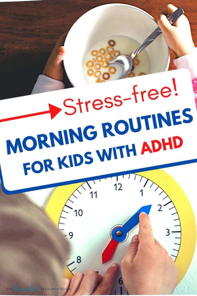 Make your morning routine STRESS FREE! Tips and tricks for managing your mornings with kids struggling with ADHD.