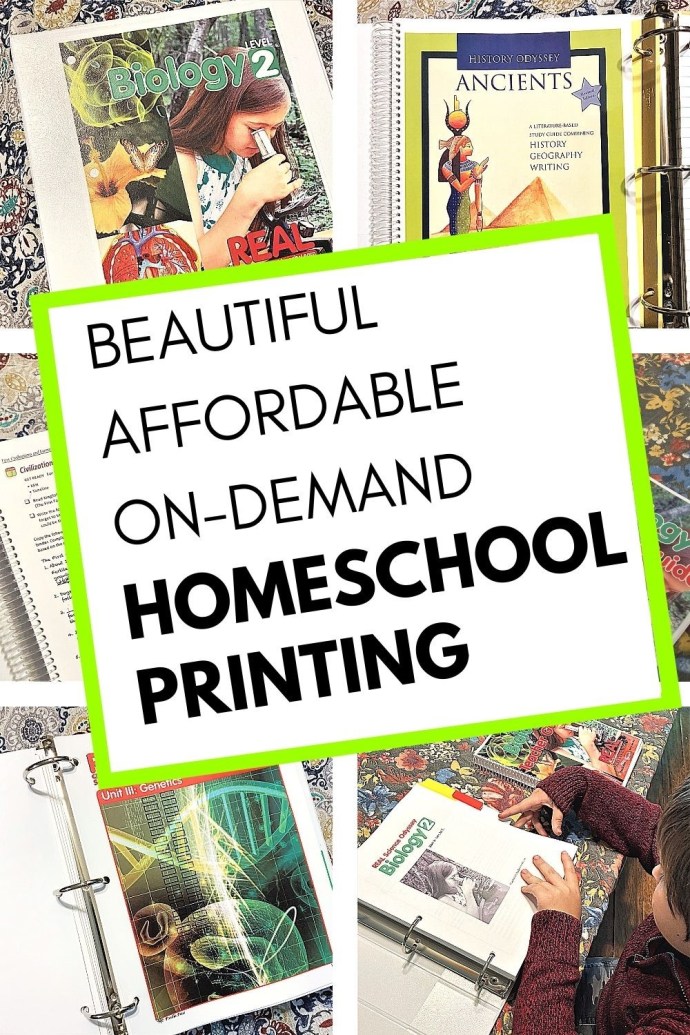 Beautiful, affordable, on-demand homeschool printing by Family Nest Printing.