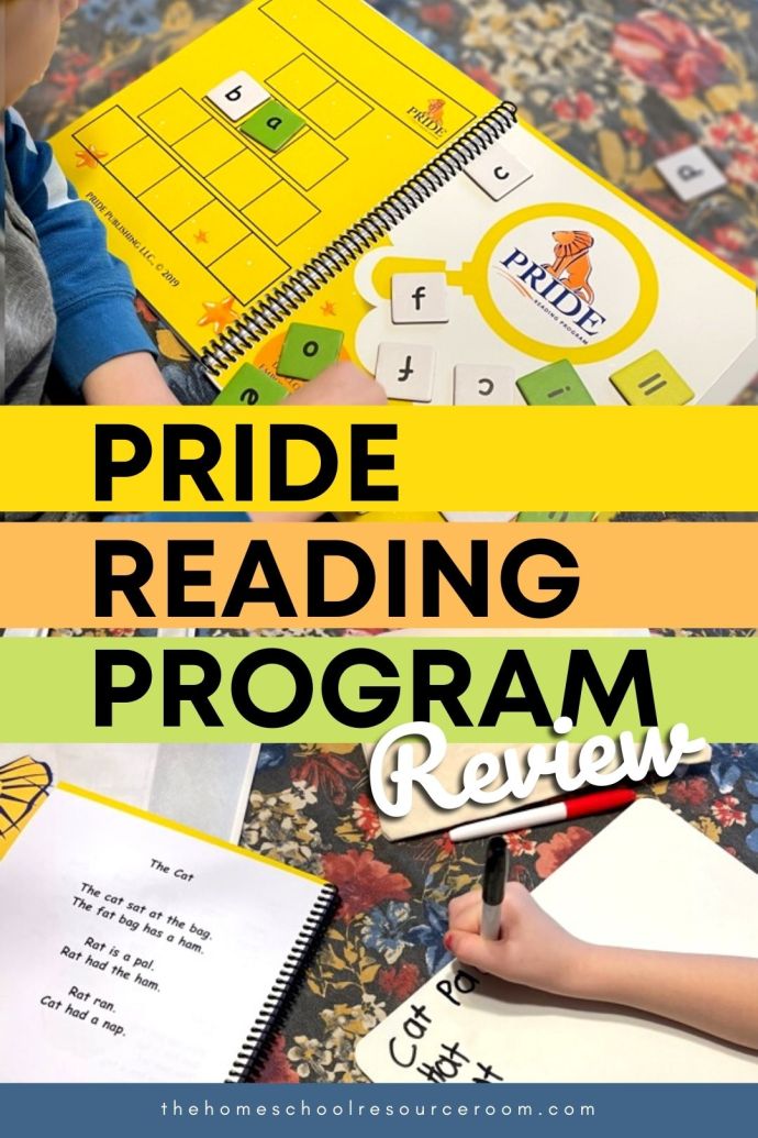 Pride Reading Program Review - an Orton Gillingham based learn-to-read curriculum for homeschoolers. #homeschool #homeschoolcurriculum #learntoread
