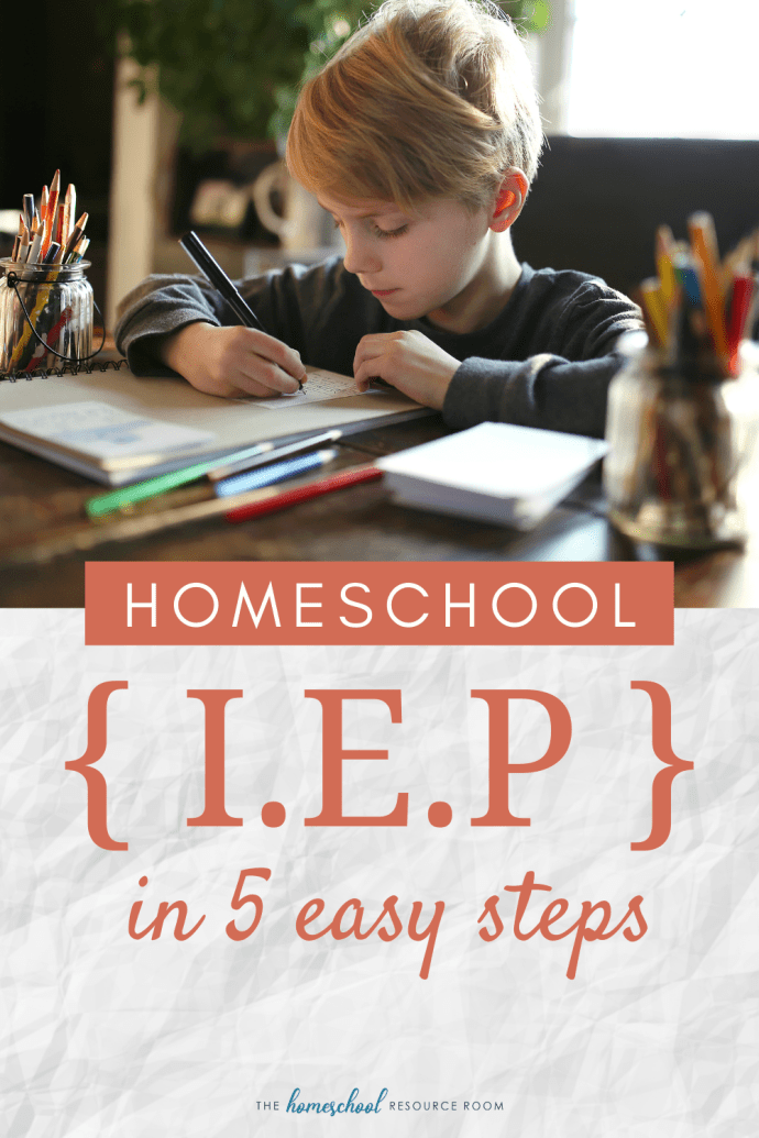 Creating a homeschool IEP for your child. 5 easy steps to getting what they need down on paper.